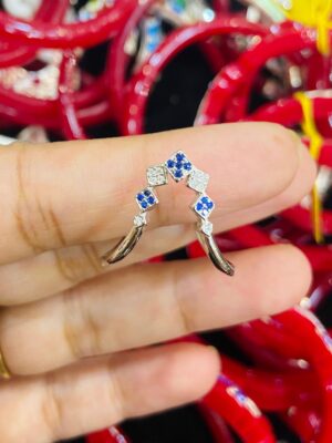 WhatsApp Image 2026-05-31 at 8.50.15 PM 92.5 Silver Blue White Flower Design AD Stone V Finger Ring