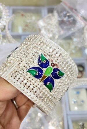 92.5 Pure Silver Butterfly Design Minakari Chuur