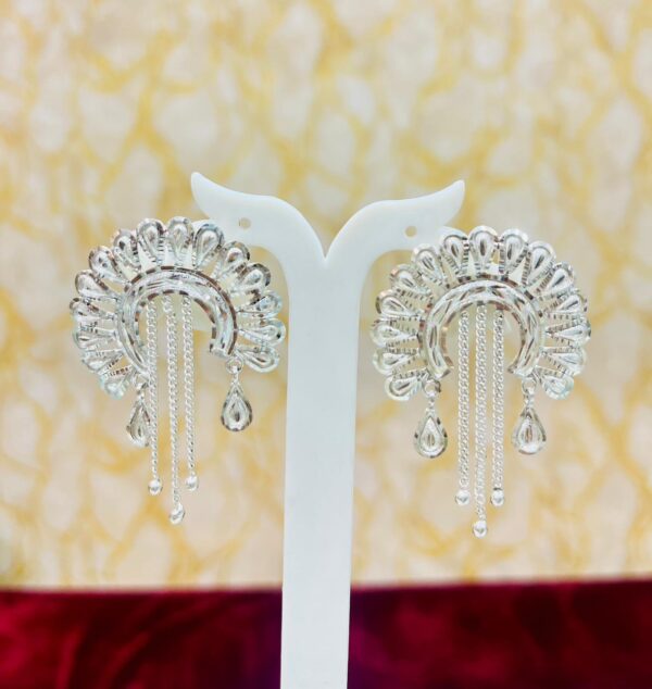 WhatsApp Image 2026-06-02 at 3.46.57 PM (2) 92.5 Pure Silver Half Circle Noksha Design Earrings (CN 7-86)