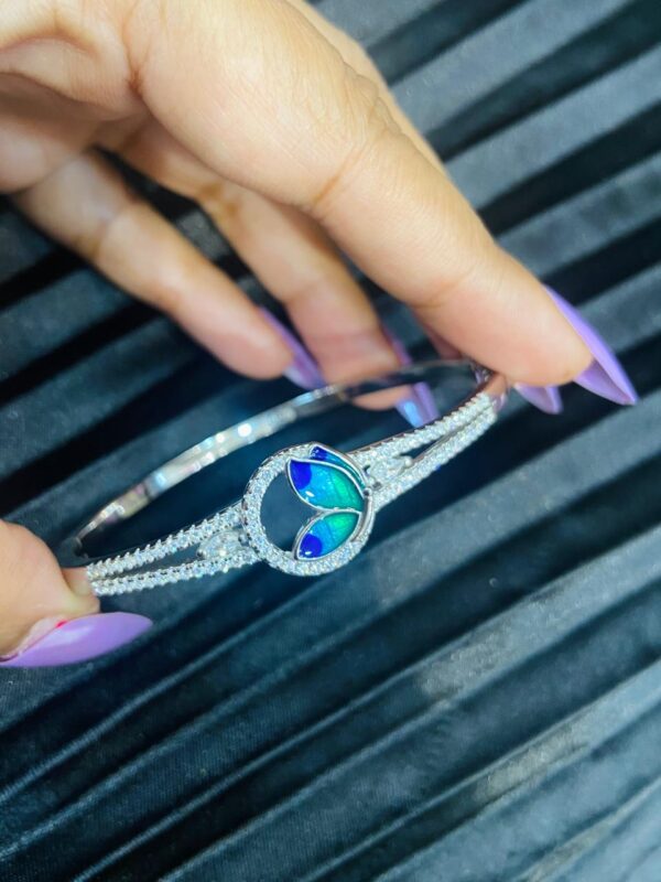 WhatsApp Image 2026-06-03 at 8.26.48 PM 92.5 Pure Silver Butterfly AD Stone Bracelet (CN13-80)