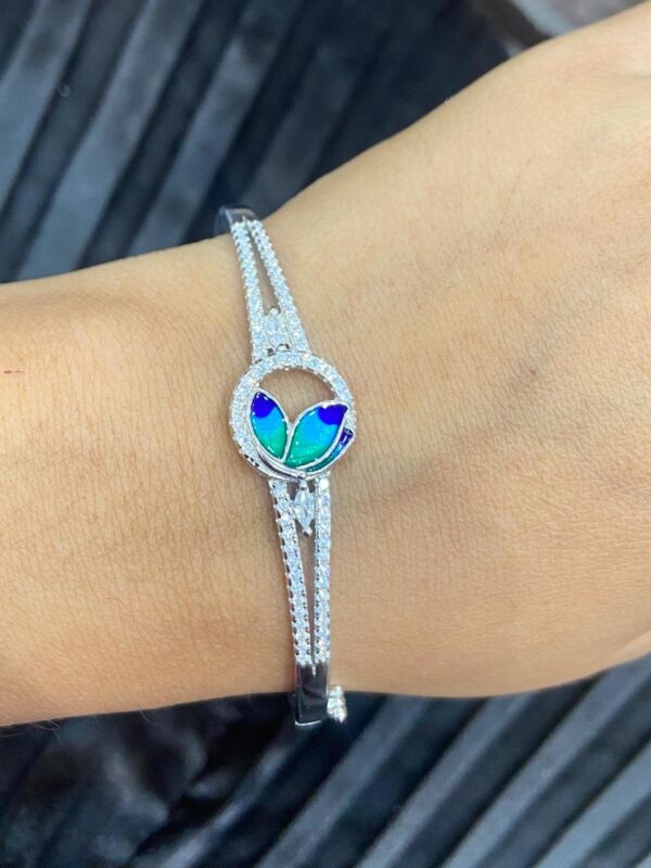 WhatsApp Image 2026-06-03 at 8.28.52 PM 92.5 Pure Silver Butterfly AD Stone Bracelet (CN13-80)