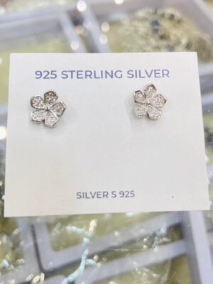 WhatsApp Image 2026-06-11 at 7.35.32 PM 92.5 Pure Silver AD Stone Flower Design Ear Tops
