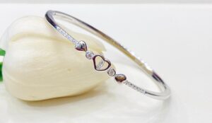 WhatsApp Image 2026-06-15 at 10.24.37 AM (3) 92.5 Pure Silver AD Stone Heart Shape Bracelet