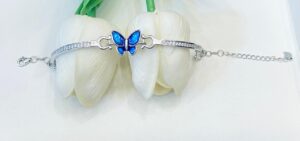 WhatsApp Image 2026-06-15 at 10.24.37 AM 92.5 Pure Silver Blue Butterfly Shape Bracelet