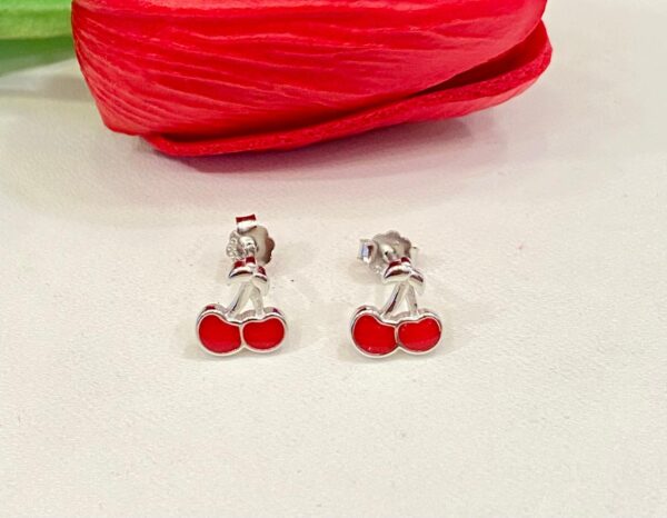 WhatsApp Image 2026-06-15 at 10.24.37 AM (6) 92.5 Pure Silver Red Strawberry Shape Ear Tops