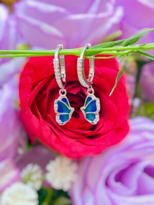 WhatsApp Image 2026-06-17 at 8.48.26 PM 92.5 Pure Silver Hanging Blue Half Butterfly AD Stone Earrings