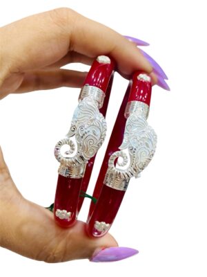 WhatsApp Image 2026-06-17 at 9.23.19 PM 92.5 Pure Silver Elephant Mukh Design Mukh Pola (Pair)
