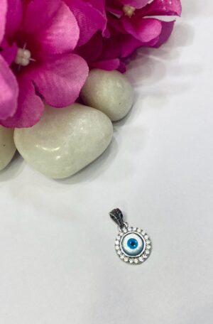 WhatsApp Image 2026-06-22 at 3.08.40 PM 92.5 Pure Silver Evil Eye Round Shape Pendant