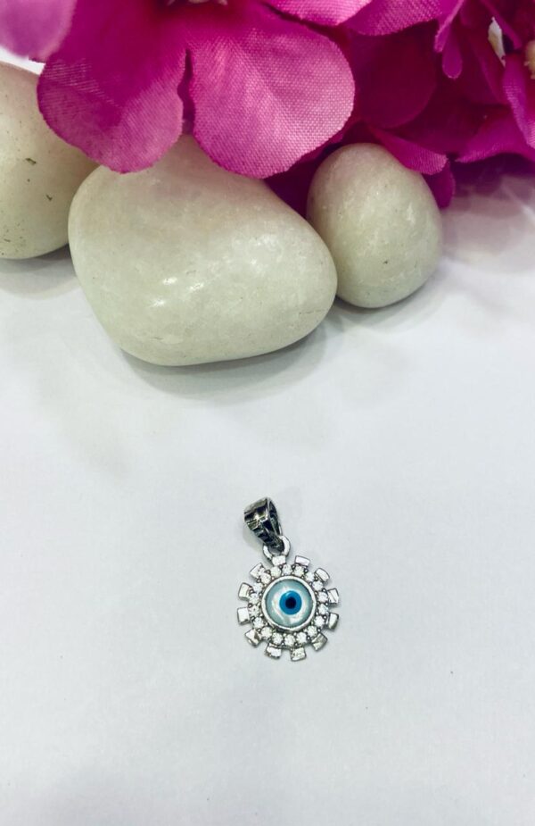 WhatsApp Image 2026-06-22 at 3.12.46 PM 92.5 Pure Silver Evil Eye Circle Design Pendant
