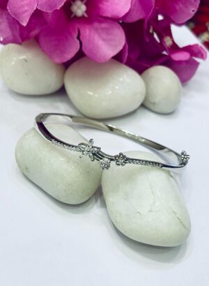 WhatsApp Image 2026-06-22 at 3.20.31 PM 92.5 Pure Silver AD Stone Floral Shape Bracelet