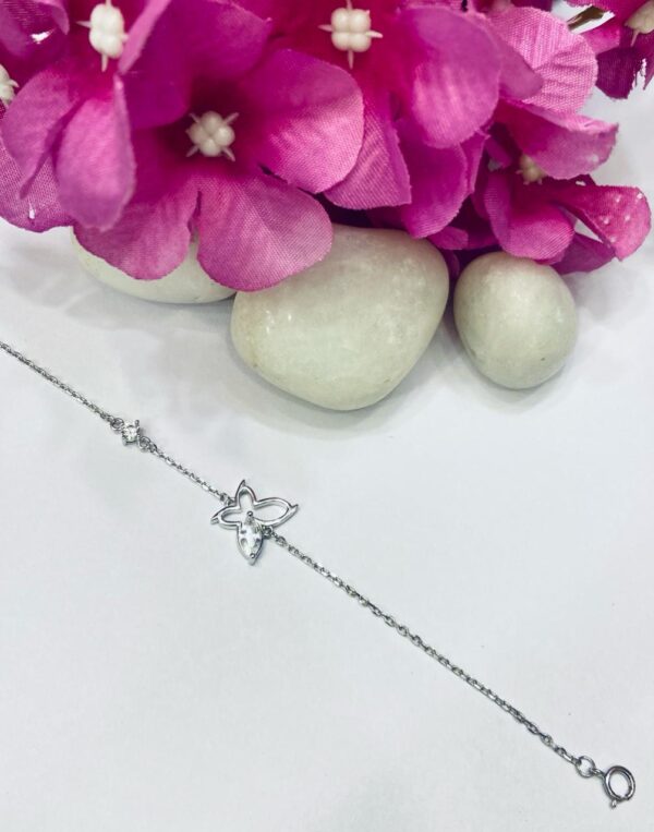 WhatsApp Image 2026-06-22 at 4.00.46 PM 92.5 Pure Silver Butterfly Design Chain Bracelet