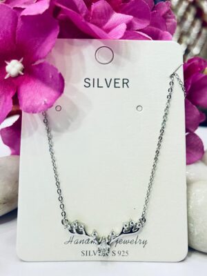WhatsApp Image 2026-06-22 at 4.38.03 PM 92.5 Pure Silver AD Stone Deer Horn Shape Chain Pendant