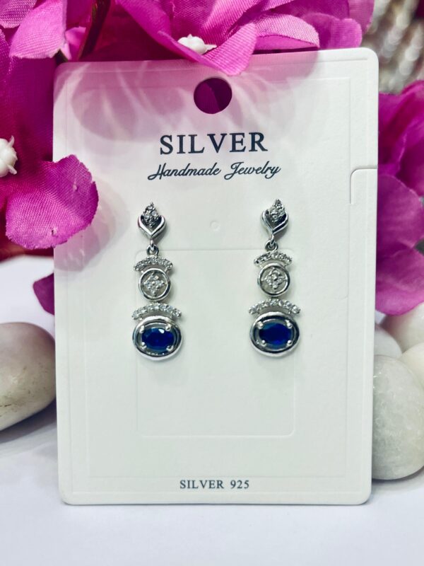 WhatsApp Image 2026-06-22 at 4.44.12 PM 92.5 Pure Silver Blue AD Stone Earrings