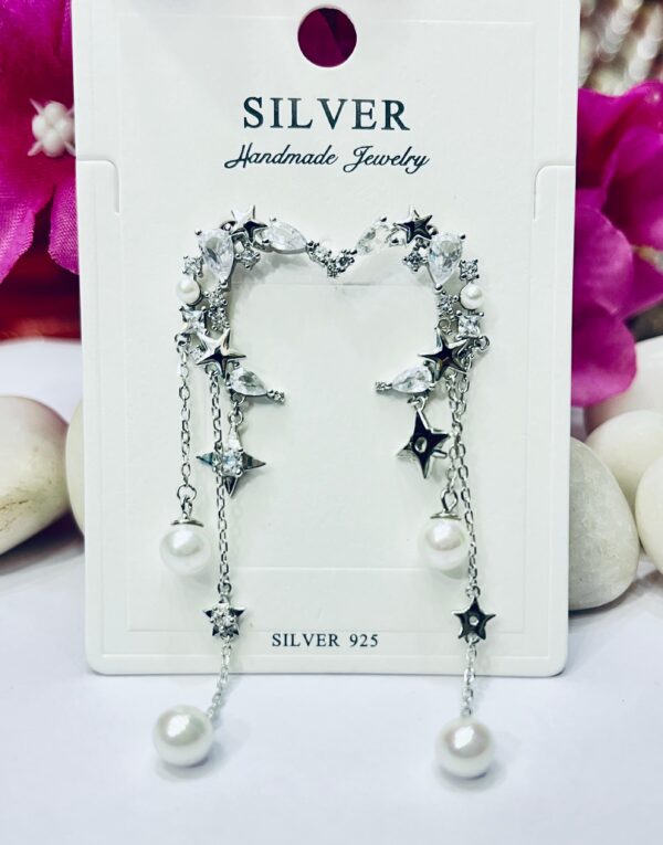 WhatsApp Image 2026-06-22 at 5.05.16 PM 92.5 Pure Silver AD Stone Star Shape Prarl Earrings