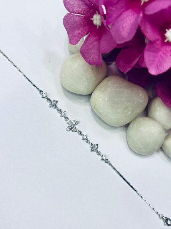WhatsApp Image 2026-06-22 at 5.33.21 PM 92.5 Pure Silver Butterfly Design Chain Bracelet