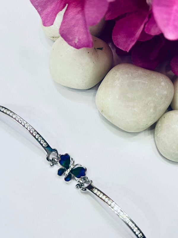 WhatsApp Image 2026-06-22 at 6.58.23 PM 92.5 Pure Silver Stylish Blue Butterfly Design Bracelet