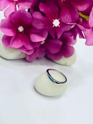 92.5 Pure Silver Beautiful Opal Finger Ring (Size-19)