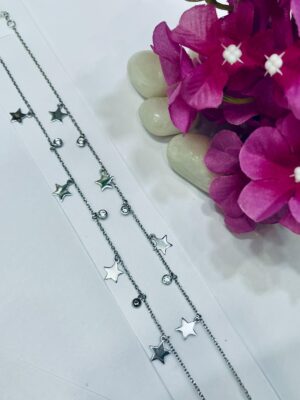 92.5 Pure Silver Stylish Star Ball Design Payal
