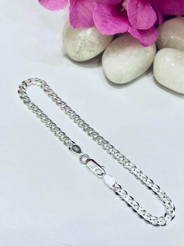 92.5 Pure Silver Stylish Chain Bracelet Thin