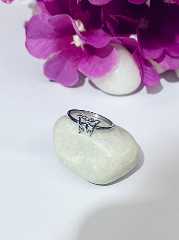 WhatsApp Image 2026-07-02 at 4.43.29 PM (2) 92.5 Pure Silver Stylish Butterfly Shape Finger Ring (Size-12-14)
