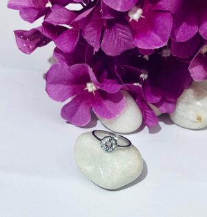 92.5 Pure Silver Premium Circle Design Finger Ring (Size-13-14)