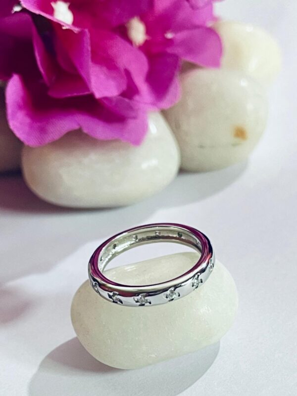 WhatsApp Image 2026-07-02 at 4.43.40 PM 92.5 Pure Silver Premium AD Band Finger Ring (Size-17)