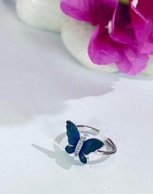 WhatsApp Image 2026-07-02 at 4.43.45 PM 92.5 Pure Silver Butterfly Adjustable Finger Ring