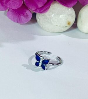 WhatsApp Image 2026-07-02 at 4.43.57 PM 92.5 Pure Silver Butterfly Adjustable Finger Ring