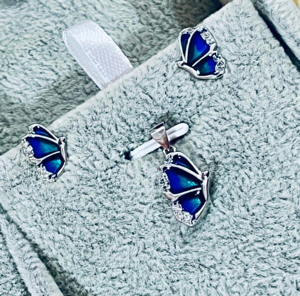WhatsApp Image 2026-07-02 at 4.44.03 PM 92.5 Pure Silver Stylish Premium Blue Butterfly Pendant With Tops (Without Chain)
