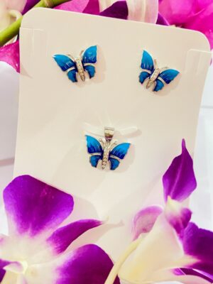 WhatsApp Image 2026-07-02 at 4.44.28 PM (1) 92.5 Pure Silver Stylish Premium blue Butterfly Pendant With Tops (Without Chain)
