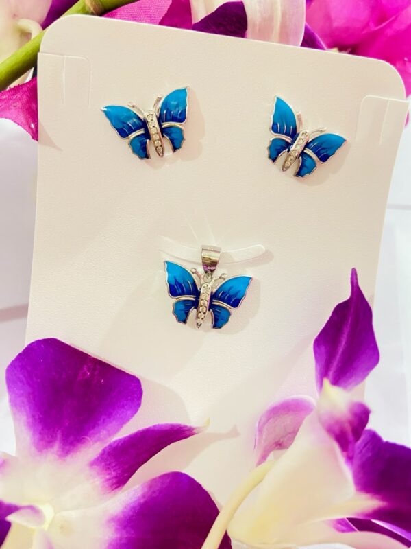 WhatsApp Image 2026-07-02 at 4.44.28 PM (1) 92.5 Pure Silver Stylish Premium blue Butterfly Pendant With Tops (Without Chain)