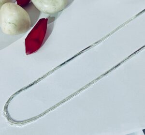WhatsApp Image 2026-07-02 at 4.44.43 PM 92.5 Pure Silver Snake Pattern Chain (Size-16"-18")
