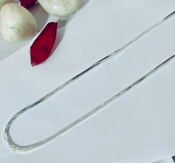 WhatsApp Image 2026-07-02 at 4.44.43 PM 92.5 Pure Silver Snake Pattern Chain (Size-16"-18")