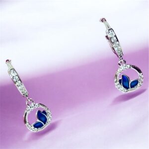 WhatsApp Image 2026-08-04 at 6.00.11 PM 92.5 Pure Silver Stylish Round Shape Hanging Premium Butterfly Earrings