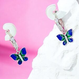 WhatsApp Image 2026-08-04 at 6.00.12 PM (1) 92.5 Pure Silver Hanging Green Blue Premium Butterfly Earrings