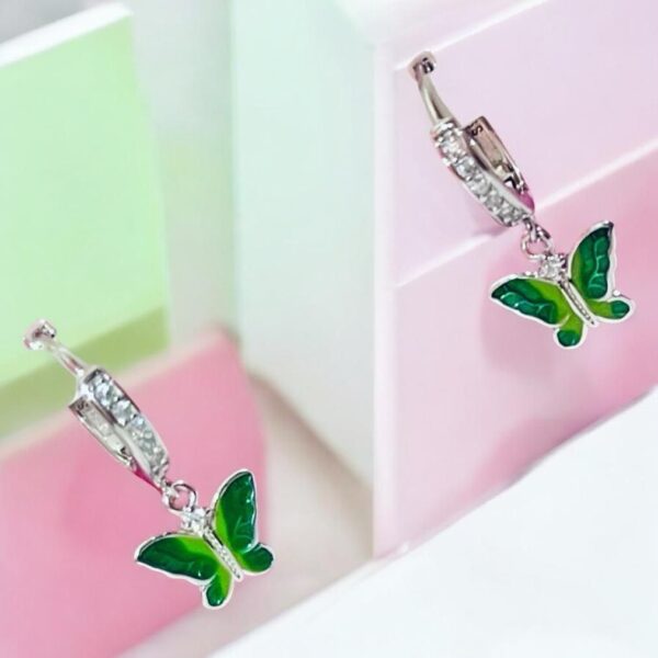 WhatsApp Image 2026-08-04 at 6.00.13 PM 92.5 Pure Silver Hanging Green Premium Butterfly Earrings