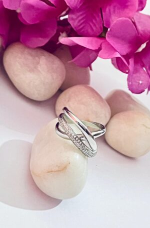 92.5 Pure Silver Premium Spiral Finger Ring (Size-13)