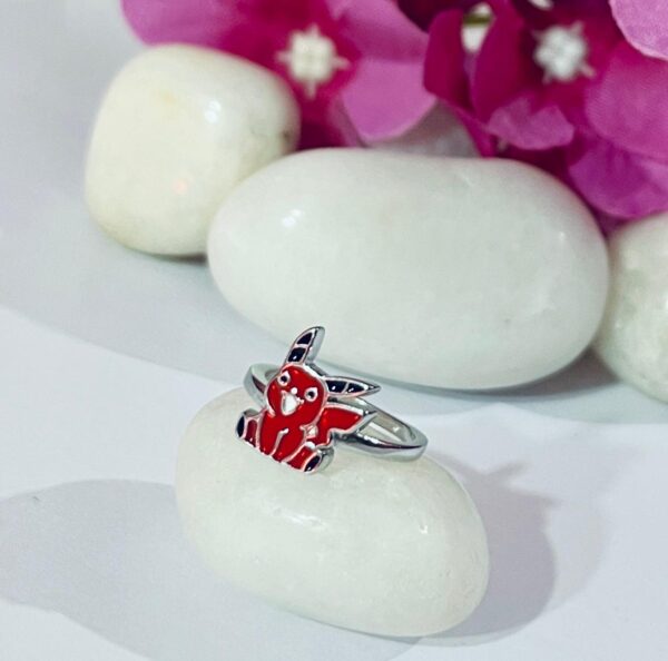 WhatsApp Image 2026-08-04 at 6.00.19 PM 92.5 Pure Silver Bunny Design Baby Finger Ring (Size-4)