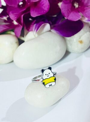92.5 Pure Silver Baby Finger Ring (Size-4)