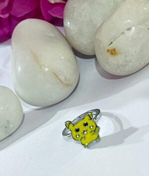 WhatsApp Image 2026-08-04 at 6.00.25 PM (2) 92.5 Pure Silver Yellow Bunny Baby Finger Ring (Size-1)