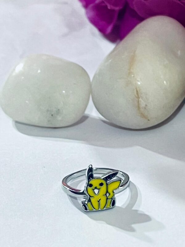 WhatsApp Image 2026-08-04 at 6.00.25 PM 92.5 Pure Silver Yellow Bunny Baby Finger Ring (Size-4)
