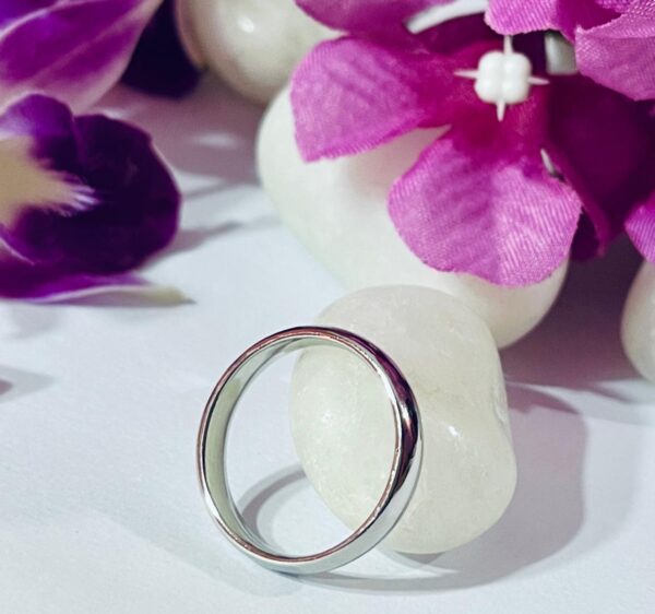 92.5 Pure Silver Premium Band Plain Finger Ring (size- 19)
