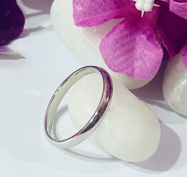 92.5 Pure Silver Premium Band Plain Finger Ring (size- 27)