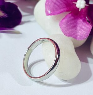92.5 Pure Silver Premium Band Plain Finger Ring (size- 24)