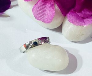 92.5 Pure Silver Premium Band Plain Finger Ring (size-19)