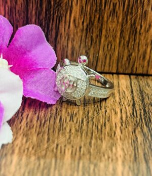 92.5 Pure Silver Premium Turtle Finger Ring (size- 23)