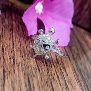 WhatsApp Image 2026-08-04 at 7.37.20 PM 92.5 Pure Silver Premium Turtle Finger Ring (size-11)