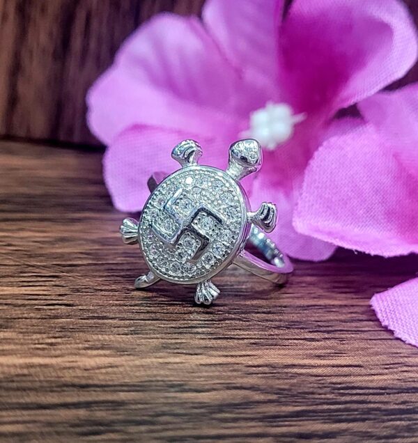 WhatsApp Image 2026-08-04 at 7.40.31 PM 92.5 Pure Silver Premium Turtle Finger Ring (size-9)
