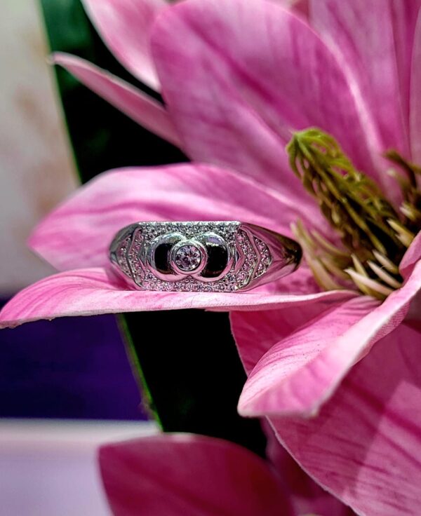 92.5 Pure Silver Premium Box Design Finger Ring (size-27)