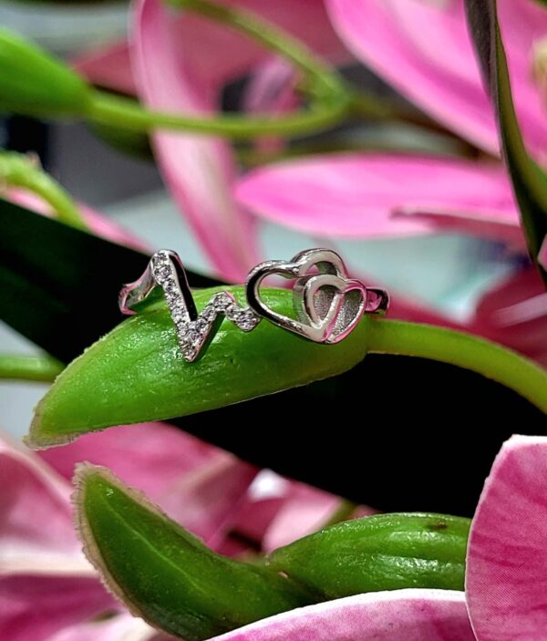 WhatsApp Image 2026-08-06 at 2.07.26 PM 92.5 Pure Silver Premium Heart Beat Finger Ring (size-18)